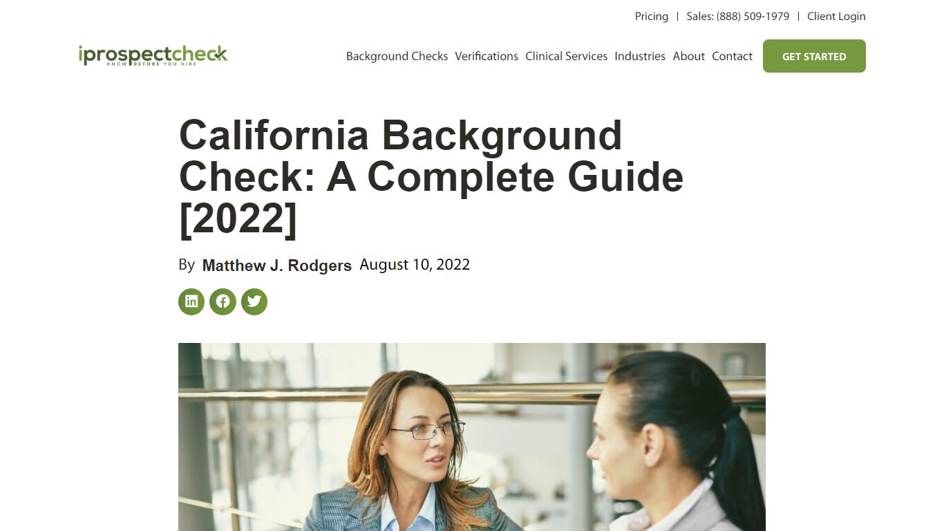 California Background Check: A Complete Guide [2022] - iprospectcheck